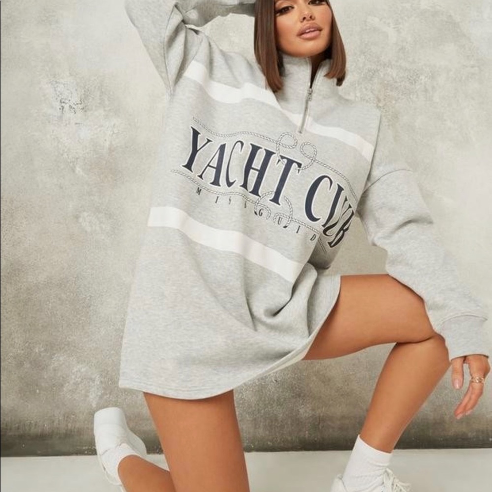 Quarter Zip Pullover Sweater Dress